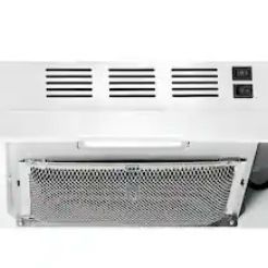 30 in. White Under Cabinet Range Hood with Charcoal Filter
