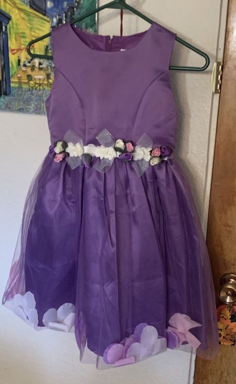 CUTE PURPLE DRESS SIZE 6X Never Worn, And Shoes