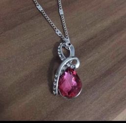 White gold plated swarovski elements crystal necklace