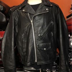 Vintage 1970 Excelled Leather Jacket Size 44 Large MADE IN USA