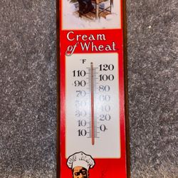 Vintage 1984 George Nathan Wooden Cream Of Wheat Thermometer