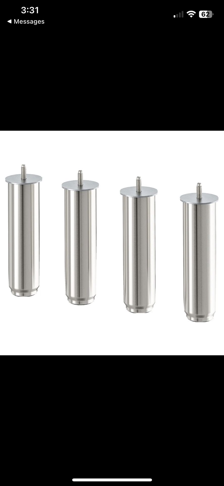 Bulk IKEA NORSBORG 7 1/8" Steel Furniture Sofa Legs Couch Bed Chair M8 screw