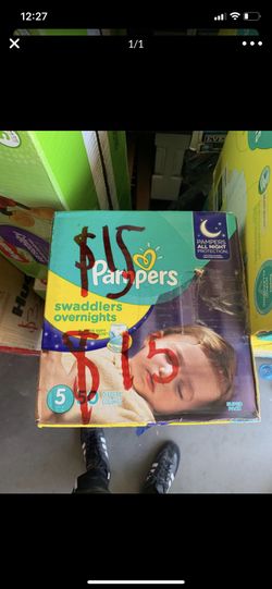 Pampers swaddlers overnights size 5, count