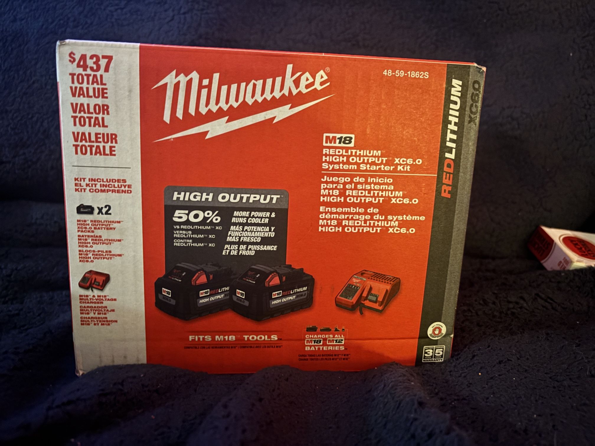 2 6ah High Output Batteries And Charger NEW in Box
