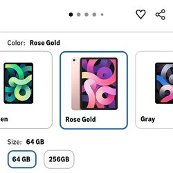 Apple 2020 iPad Air (4th Generation) 10.9-inch, Wi-Fi + Cellular, 64GB Rose Gold (Renewed