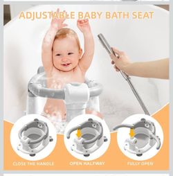 Baby Bath Seat for Babies 6 Months & Up, Non-Slip Bath Tub Chair for Sitting Up Infant Bathtub