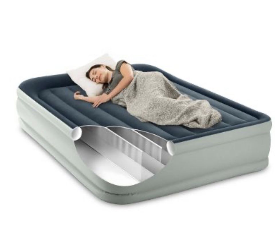 Intex Elevated 18" Premium Comfort Queen Air Mattress with Internal