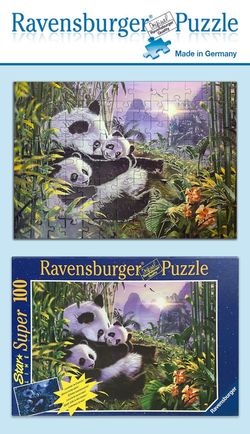 🇩🇪Ravensburger 100 pc. “Motherly Love” Panda Puzzle