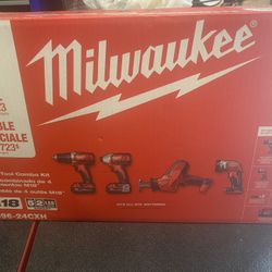 MILWAUKEE M18 4-TOOL COMBO KIT  #2696-24CXH   NEW   (( Read Below))