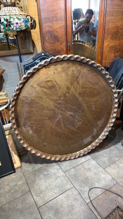 Mid Century large Brass tray