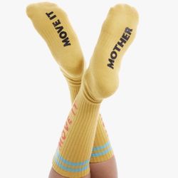 Mother Denim MOVE IT The Ra Ra Calf Sock Yellow