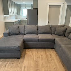 Sectional Couch - Charcoal Gray