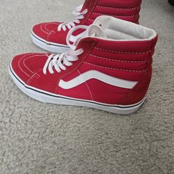 Red And White Vans High