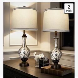 Scenekoy 25" Glass Table Lamps Set of 2