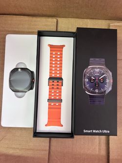 Smart Watch Ultra with Orange Band
