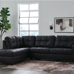 New Black Sectional Sofa With Chaise 