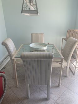 Beach kitchen table and 4 chairs