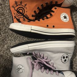 Converse x Naruto Shippuden Sasuke And Naruto Chuck Taylor All Star  Men's Size 10.5 