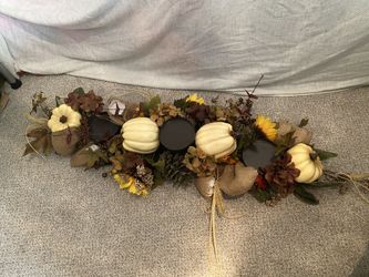 Beautiful fall 3 candle holder centerpiece