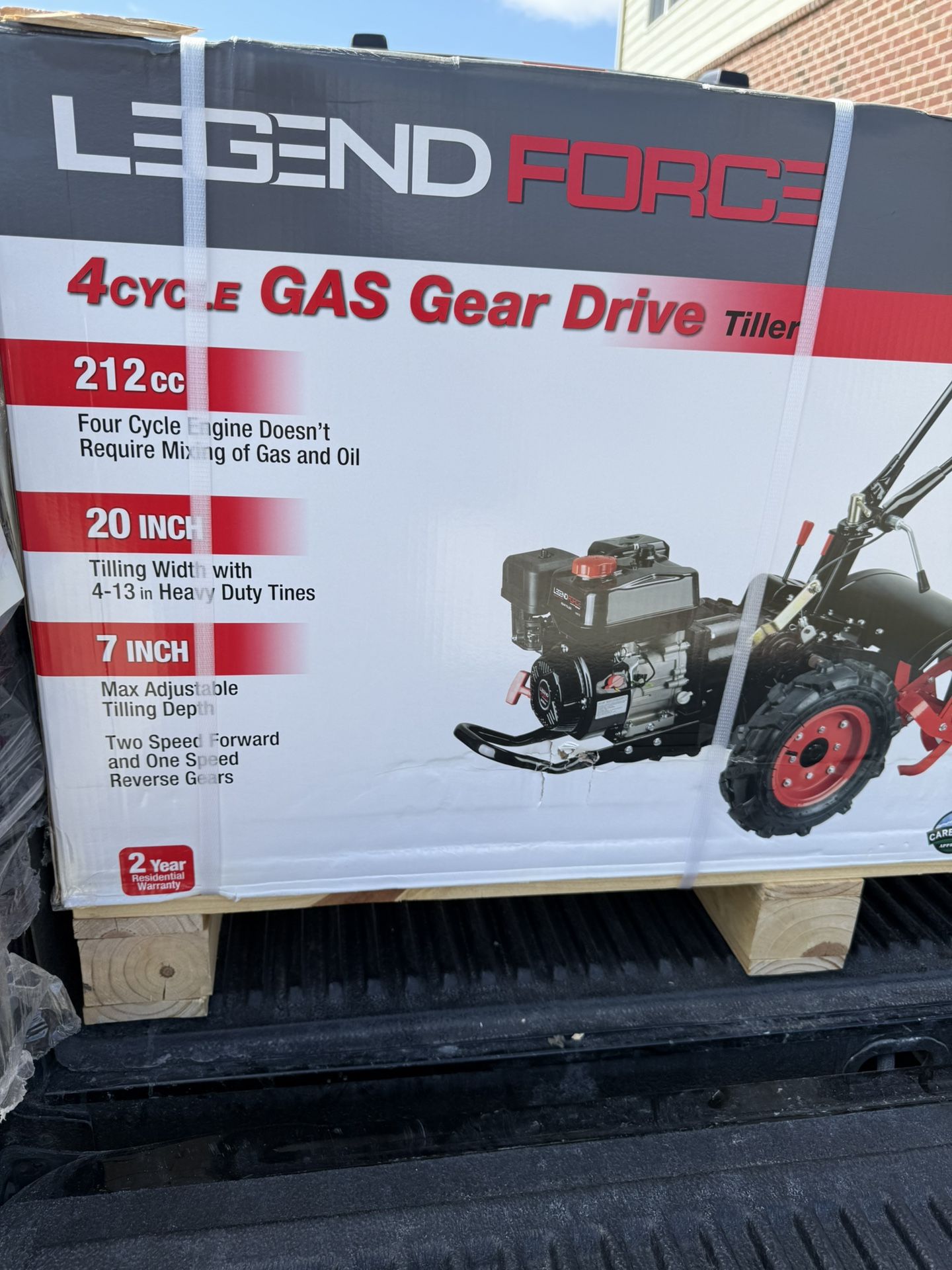 Brand New / Never used - Legend Force 20 in. 212 cc Gas Rear Tine Tiller, Forward/Reverse