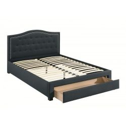 Brand New Charcoal Linen Standard King Storage Bedframe