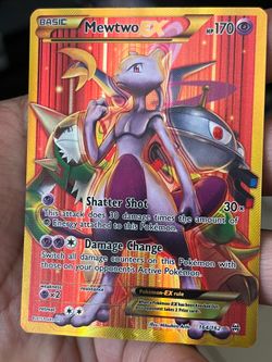 Pokémon TCG  2015 Mewtwo EX Secret rare Full Art 164/162 Breakthrough Holo MP