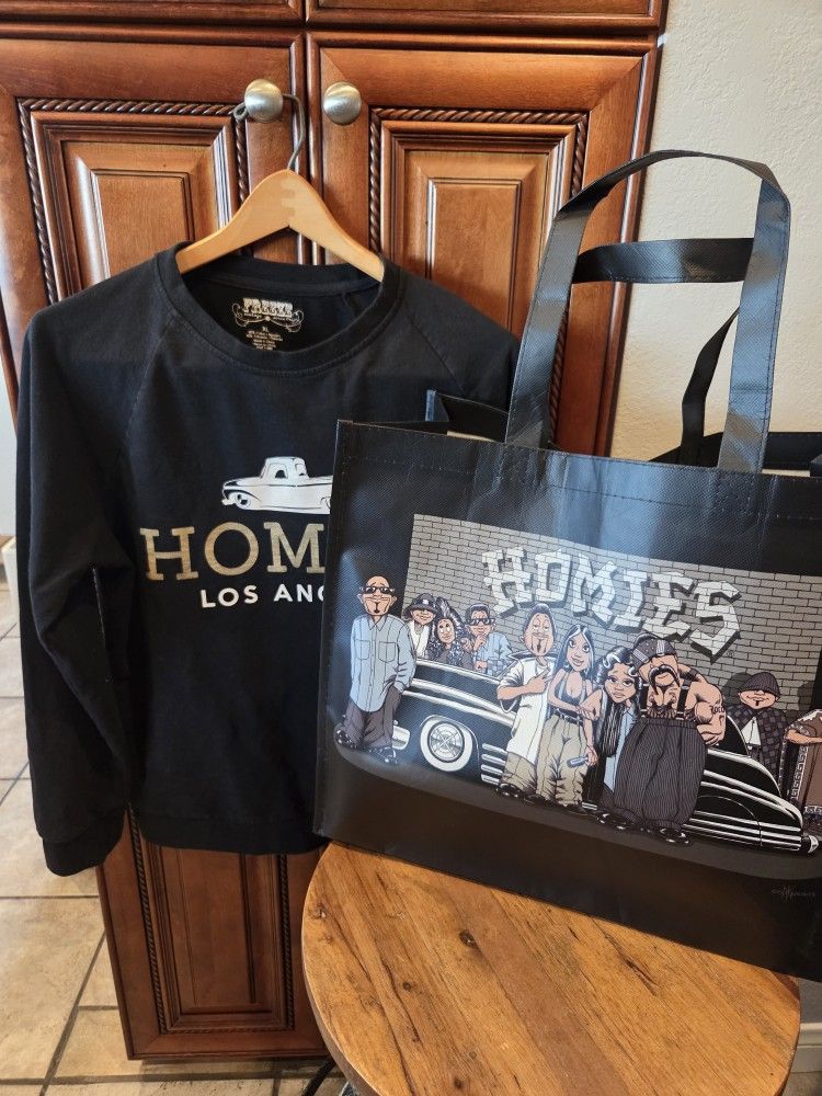 Homies Sweatshirt & Vinyl Shopping Bag Xl 2pcs
