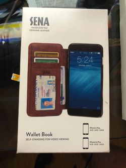 hardley used iPhone 6 Plus leather wallet case