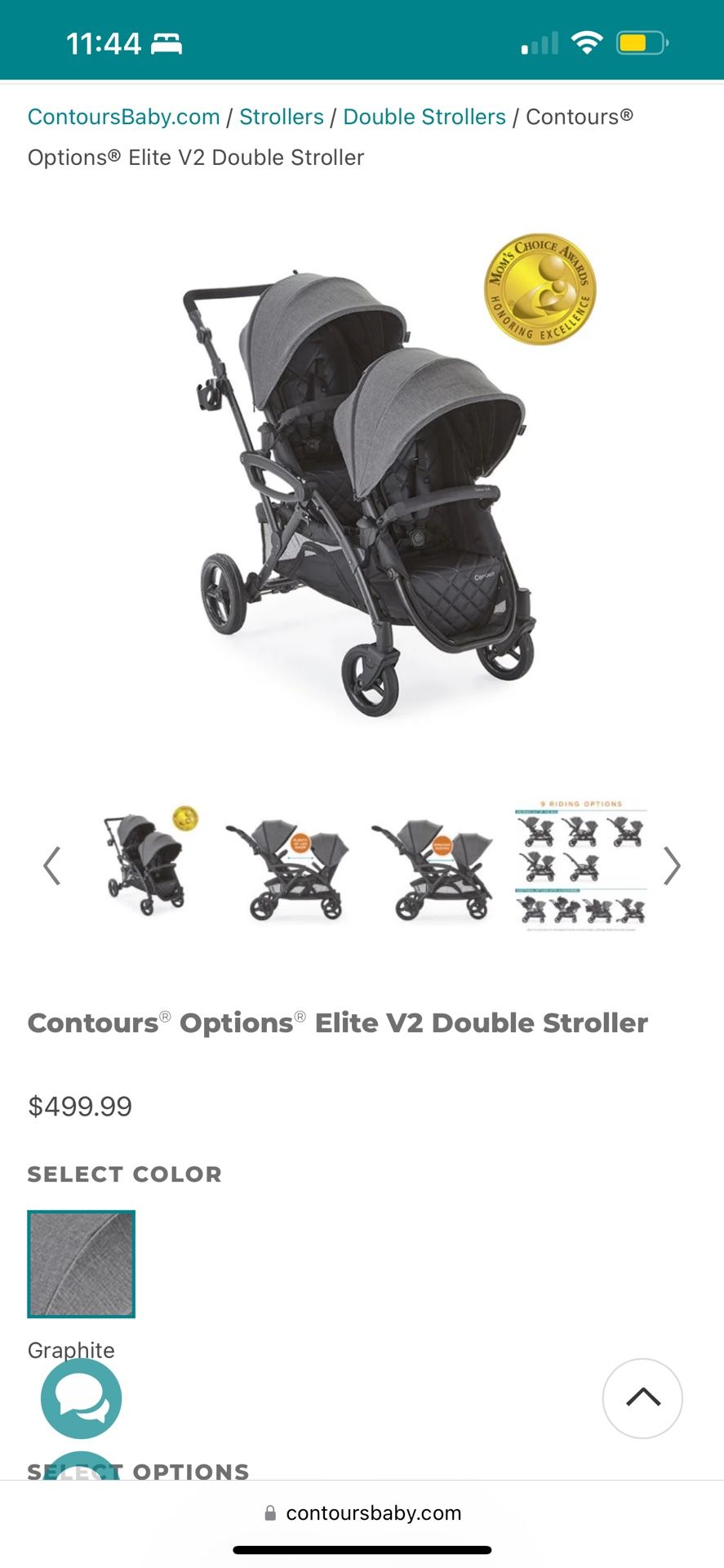 Contours Elite V2 Double Stroller 