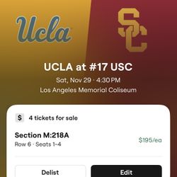 USC  Vs UCLA Tickets 