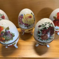 Egg shaped Trinket Boxes