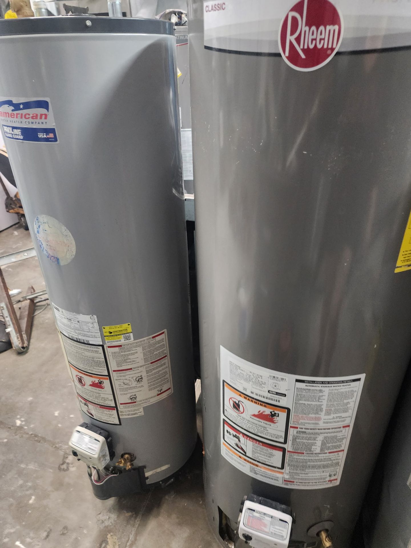 Rheem or American water heater