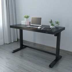  Electric 48"W Height-Adjustable Standing Desk, Black