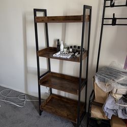 4-tier wood bookshelf