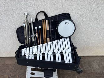 STUDENT PEARL XYLOPHONE-GLOCKENSPIEL BELL KIT WITH ROLLING CASE!
