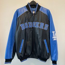 Los Angeles Dodgers Faux Leather Jacket - NEW