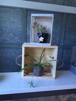 Crate planter displays indoor/outdoor made custom