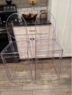 Modern Contemporary Acrylic  Lucite Counter Stool