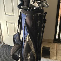 X-cat Tour Golf Clubs And Bag. 