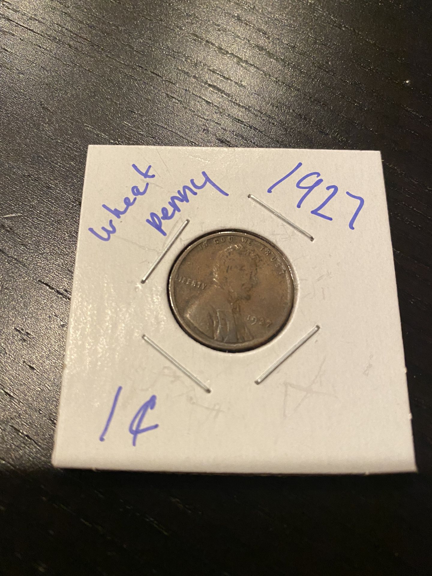 1927 Wheat Penny Excellent Condition 