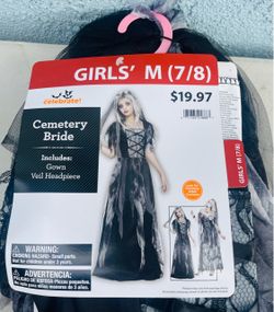 Girls Halloween costume cemetery bride size 7/8