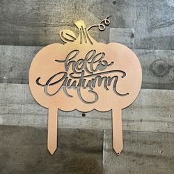 Hello Autumn Metal Stake 🍁🍂
