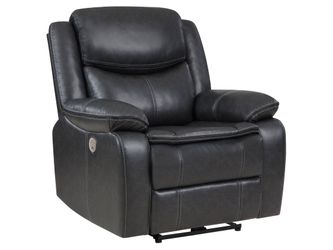 Sycamore Dark Grey Power Recliner