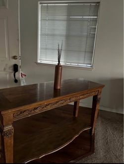 Ornate Wood Console Sofa Table