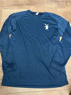 Dutch bross M unisex Navy Blue Long Sleeve Athletic Shirt