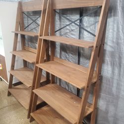Solid. Wood  4 Tier Rustic Look Book Shelf (New)