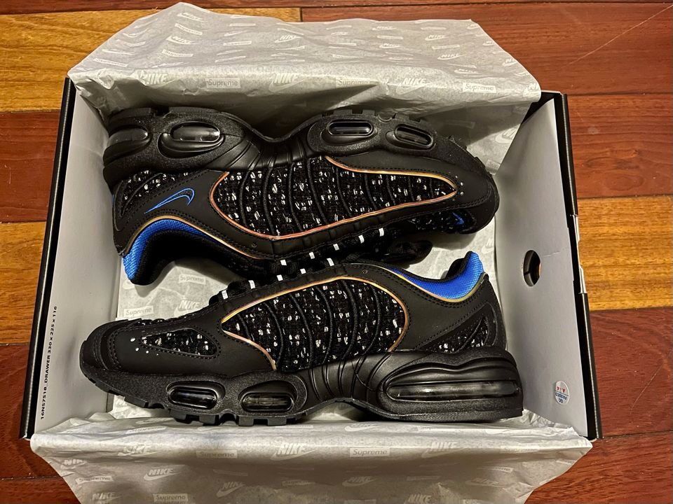 Supreme Nike Air Max Tailwind 4 Black Cobalt Size 10 New