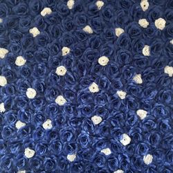 Royal Blue Flower Wall