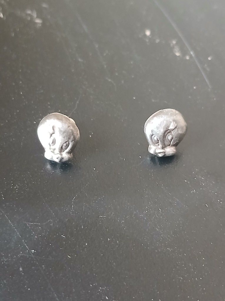 Girl's/Women's 925 Silver Tweety Bird Earrings