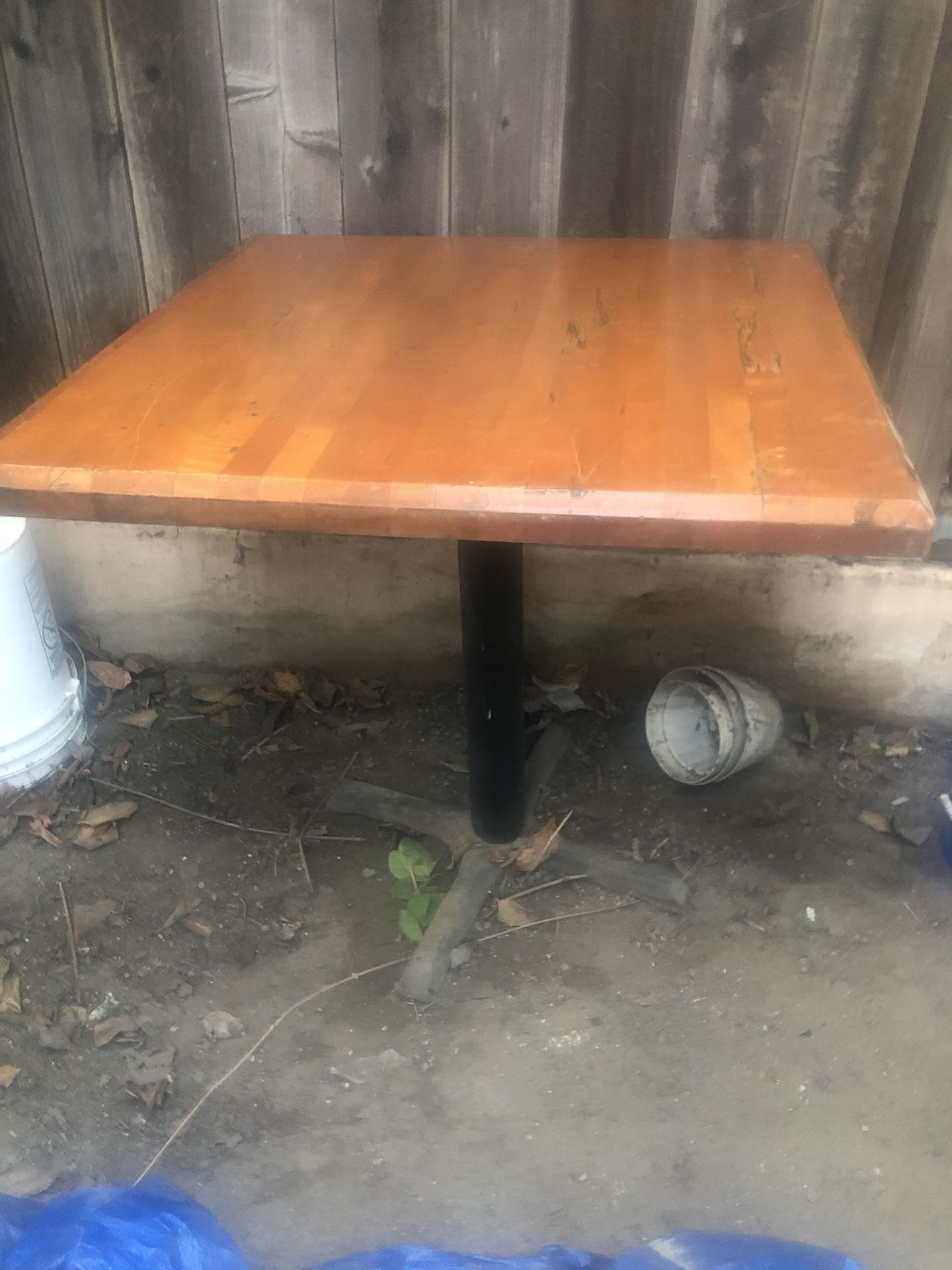 Wood Block Restaurant Dining Table 30”x30”x30”